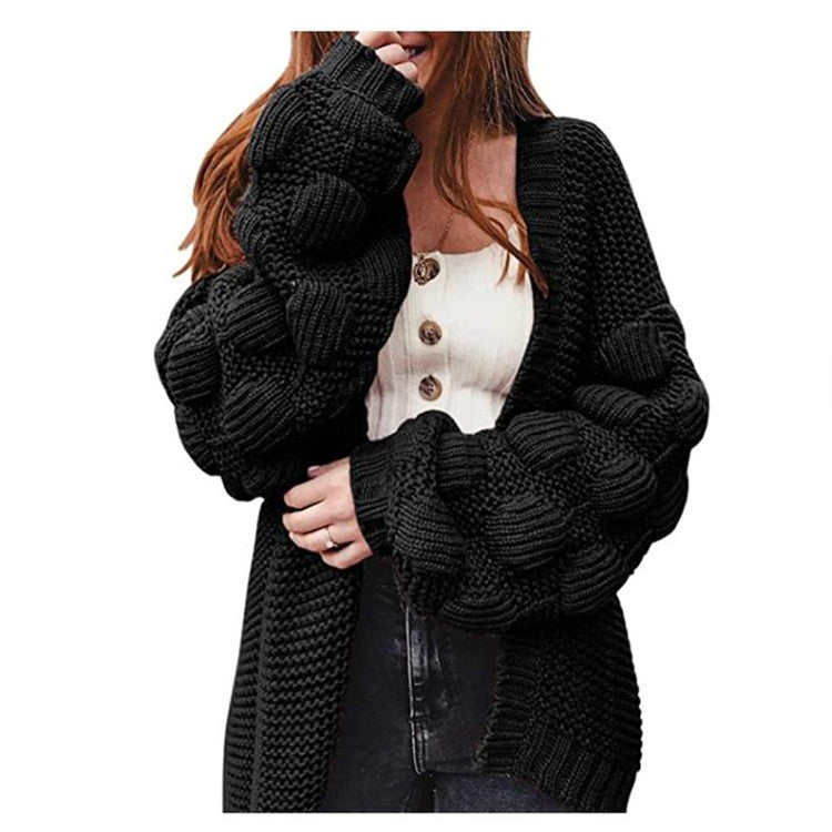 Cardigan en tricot pour femmes à manches volumineuses Berg-Feldt