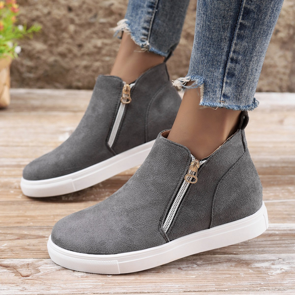 Elegante Damen-Ankle Boots mit bequemem Reißverschluss und komfortabler Sohle von berg-feldt