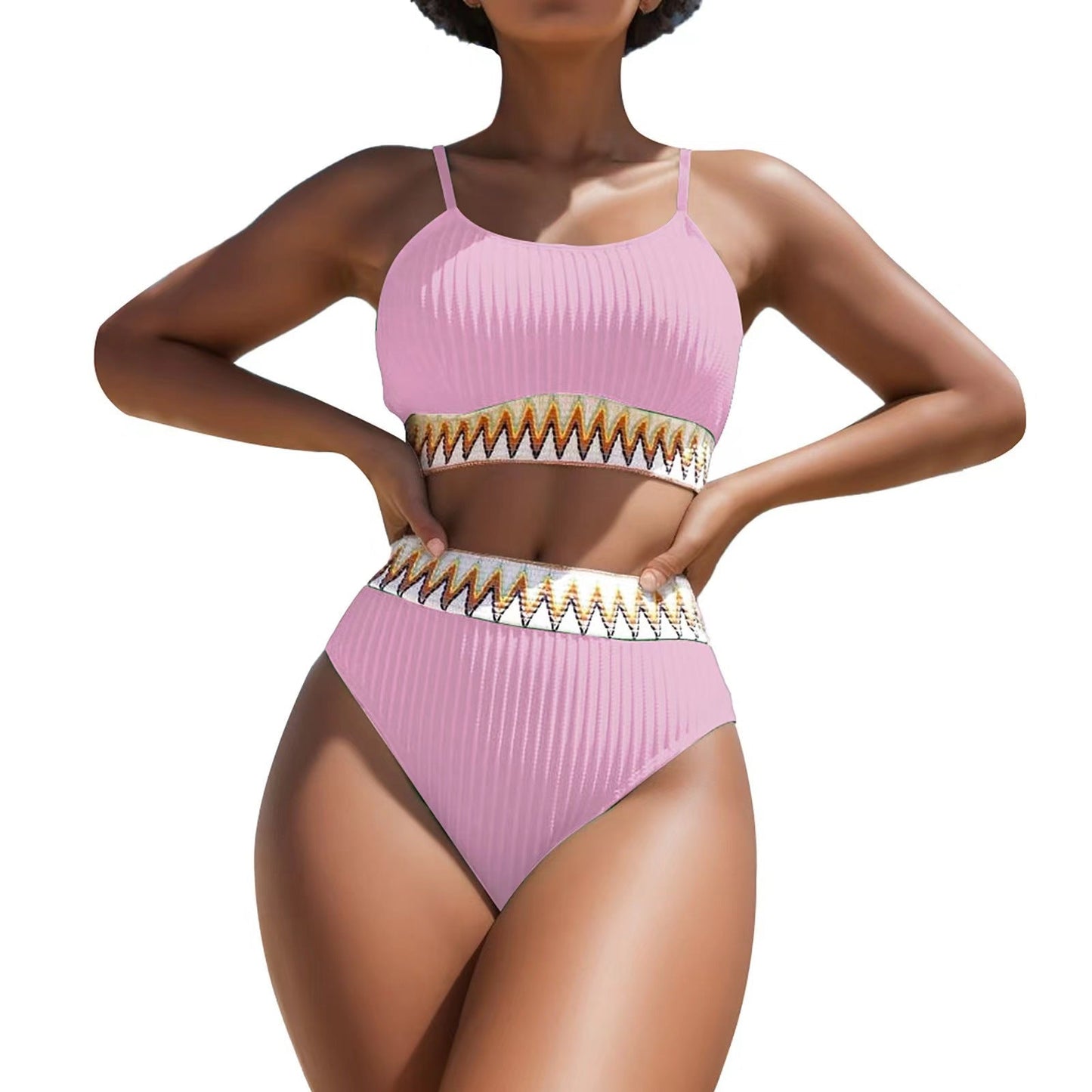 Ensemble de bikini pour femme avec haut froncé et motif floral de berg-feldt