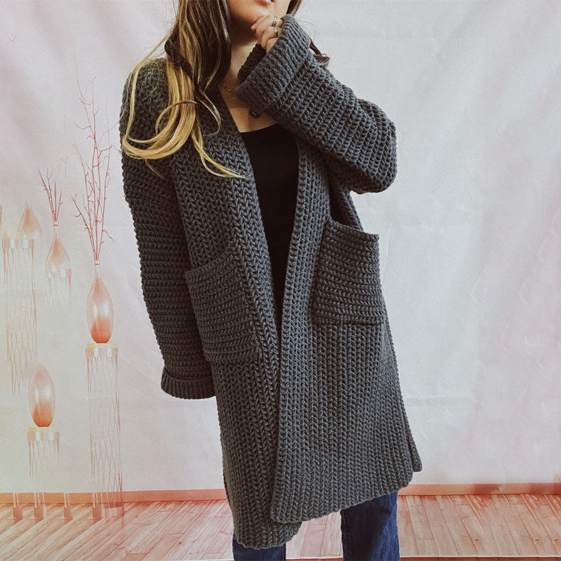 Berg-Feldt | Einfarbige Strickjacke