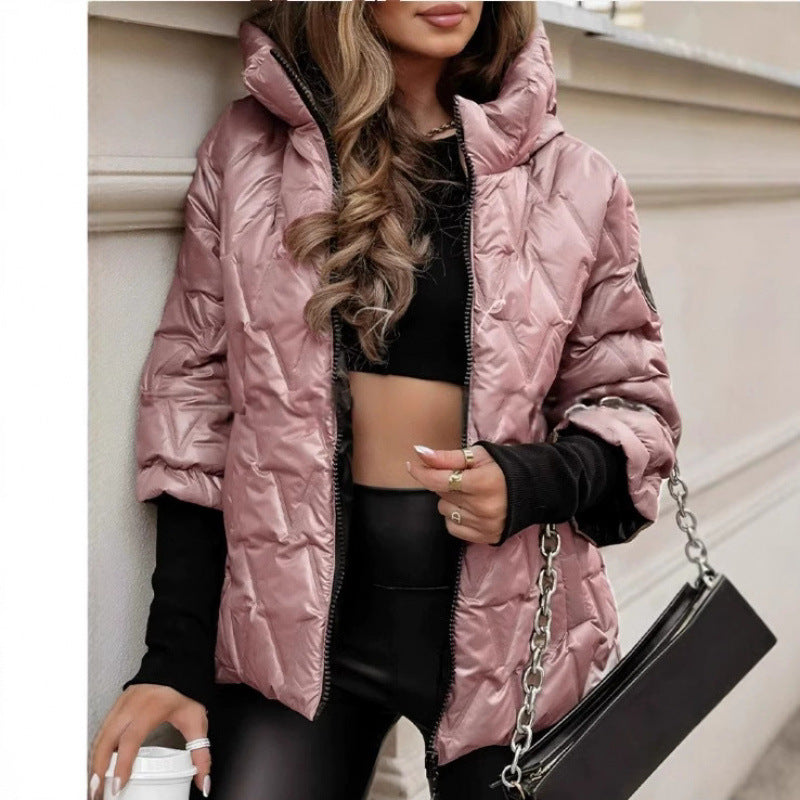 Damen Steppjacke mit hohem Kragen und beschichtetem Obermaterial Berg-Feldt
