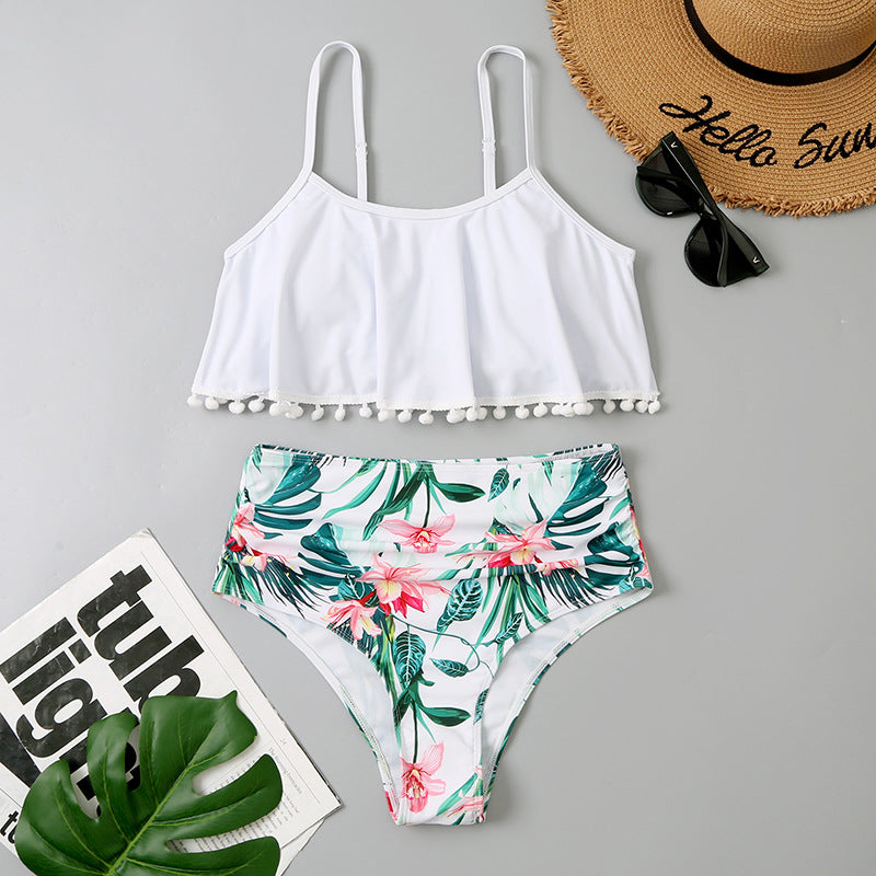 Ensemble de bikini taille haute avec pompons pour femme de berg-feldt