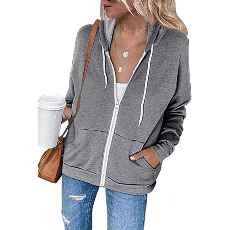 Veste à capuche zippée confortable avec grandes poches pour femme Berg-Feldt