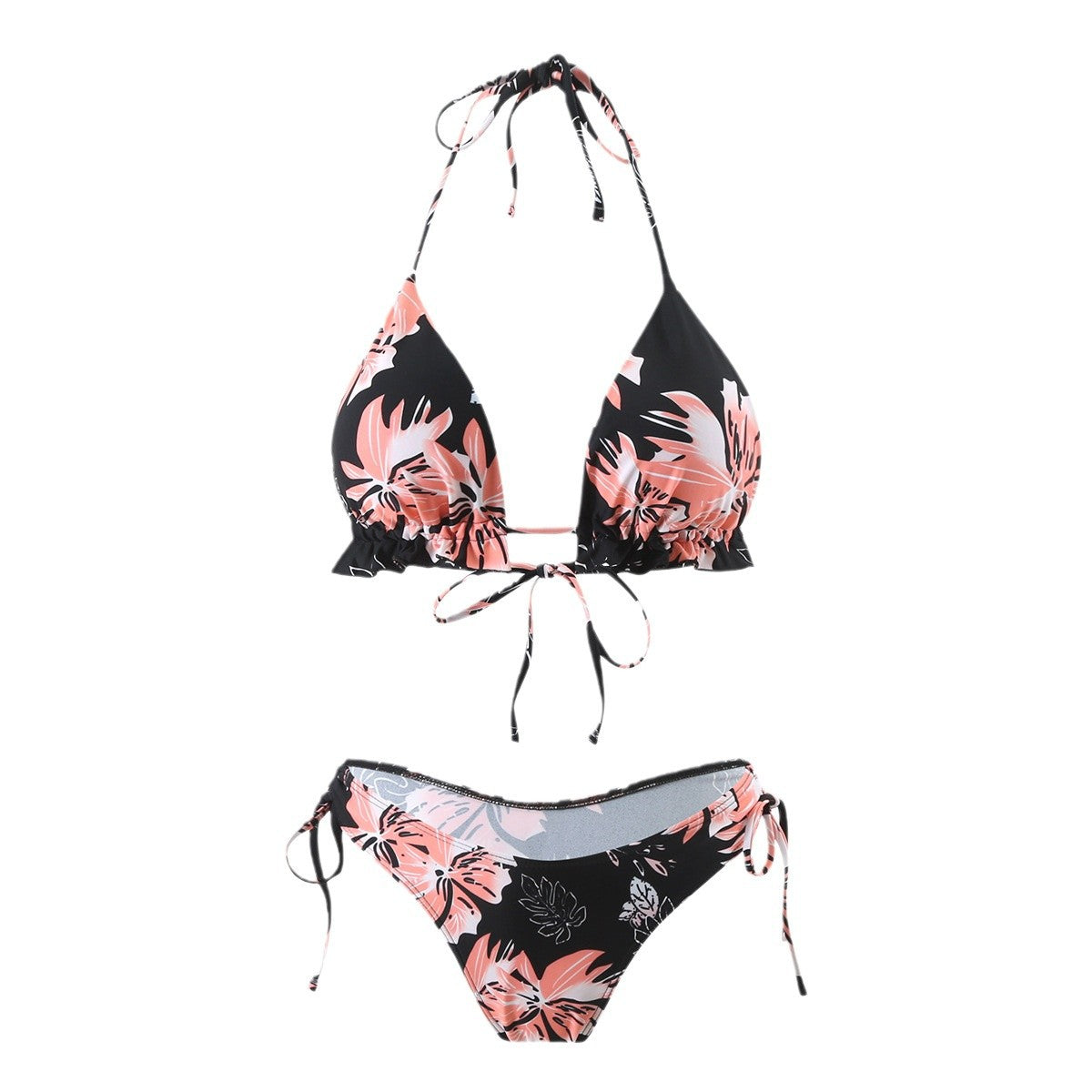 Dreieck Bikini Set mit Blumenmuster und Rüschen von berg-feldt für Damen