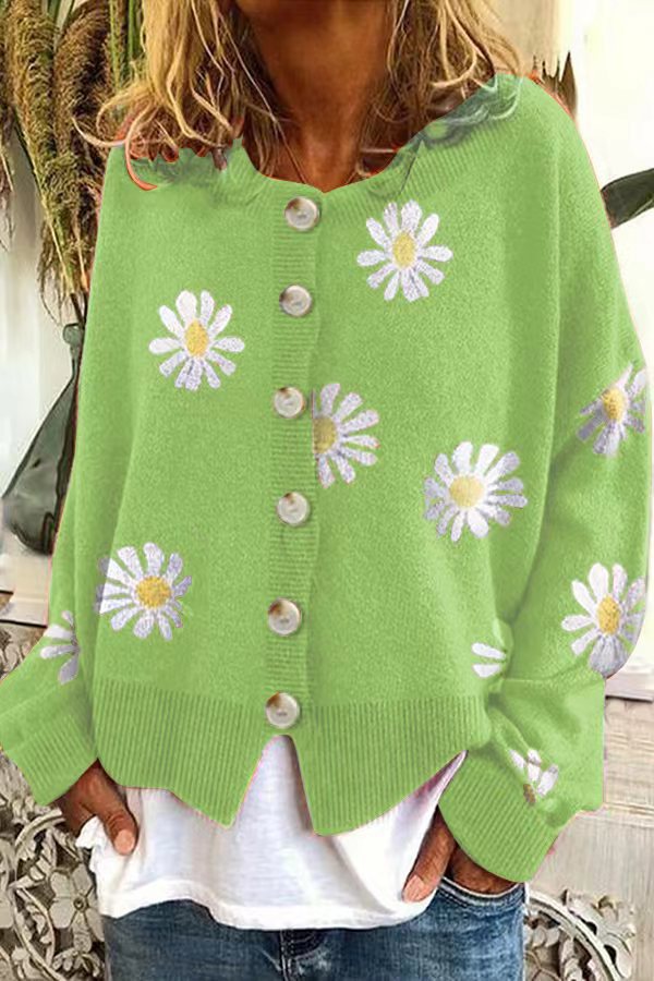 Pull en coton coloré à motifs floraux Berg-Feldt pour femme