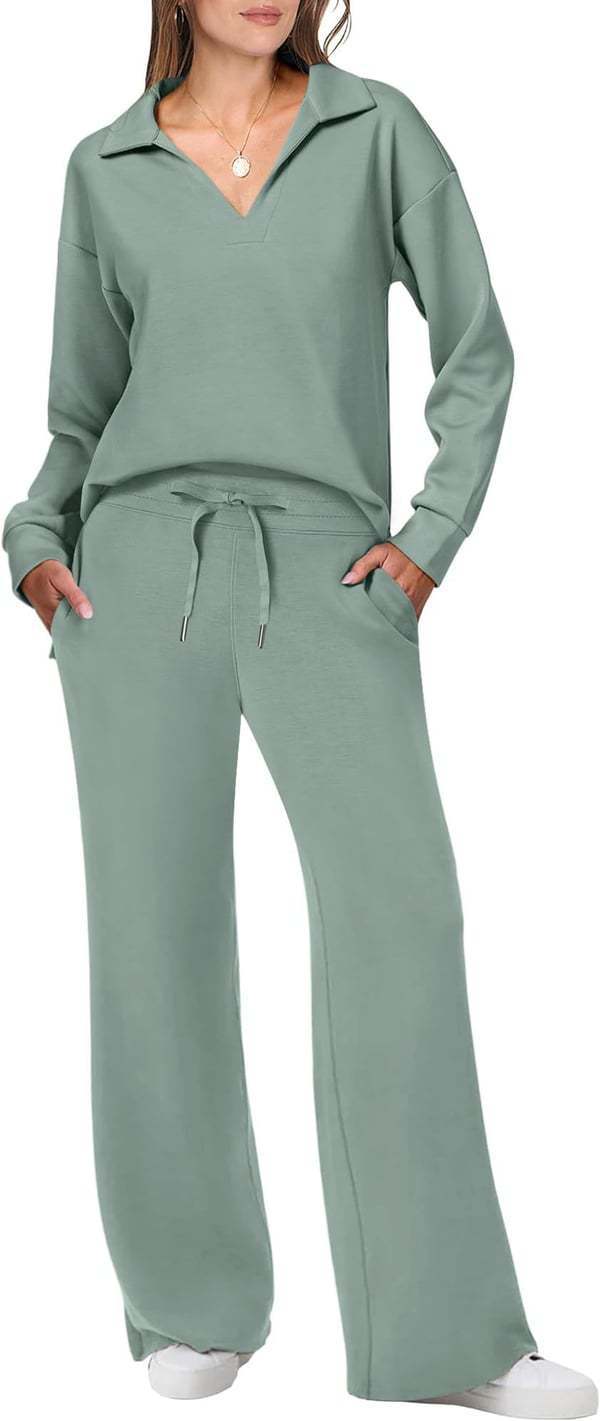 Bequeme Damen Loungehose und Oberteil Set von berg-feldt in weiter Passform