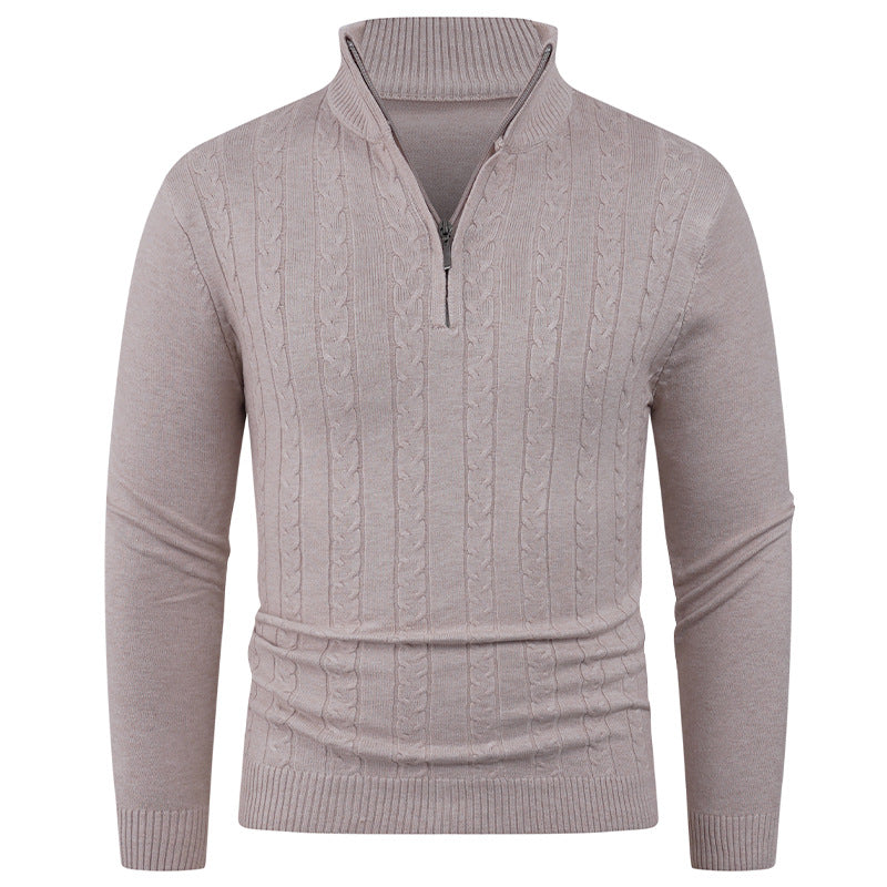 Chandail structuré pour hommes avec col zippé Berg-Feldt