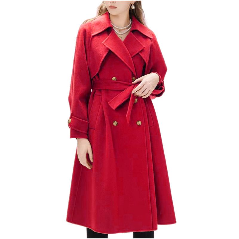 Trench-coat doublé femme avec grand revers et ceinture taille Berg-Feldt