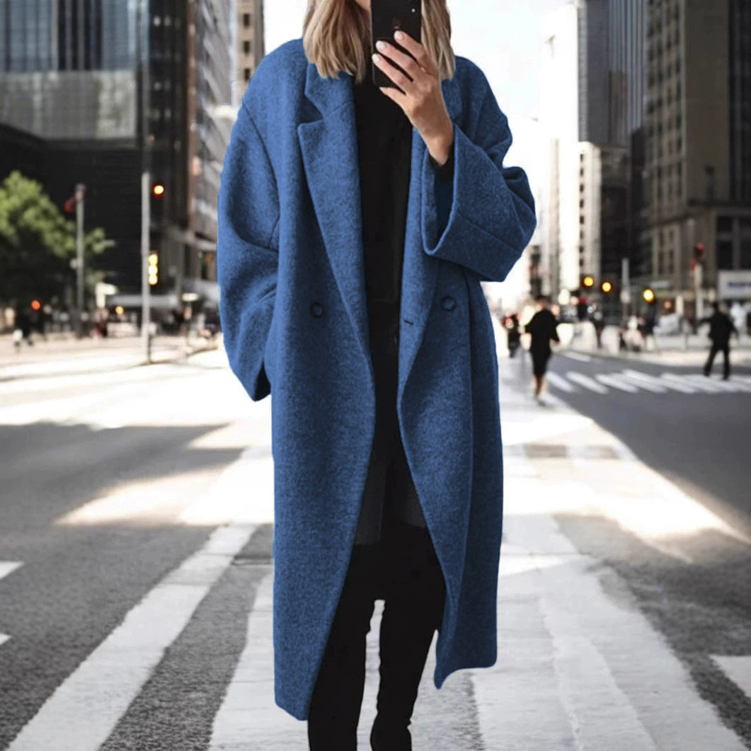 Manteau classique oversize à double boutonnage et larges revers pour femme Berg-Feldt