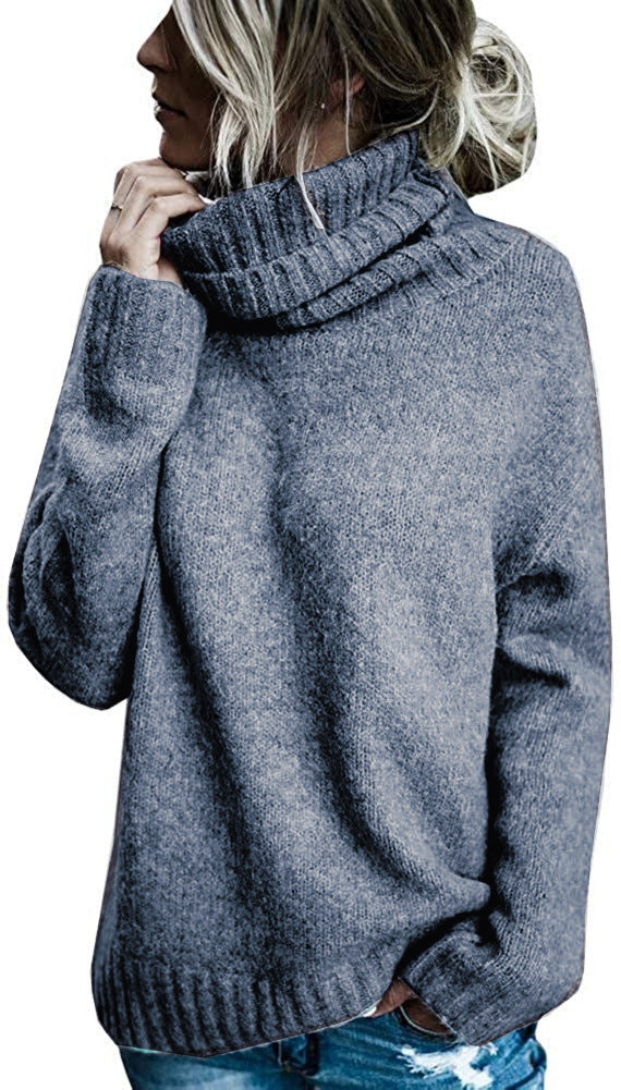 Pull en grosse maille pour femme, col montant et coupe décontractée Berg-Feldt