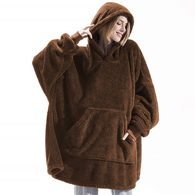 Sweat à capuche oversize en polaire pour femme avec poche kangourou et capuche Berg-Feldt