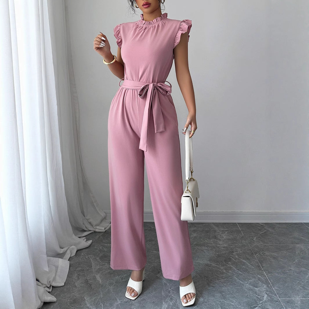 Combinaison élégante pour femme avec fronces et ceinture, de berg-feldt