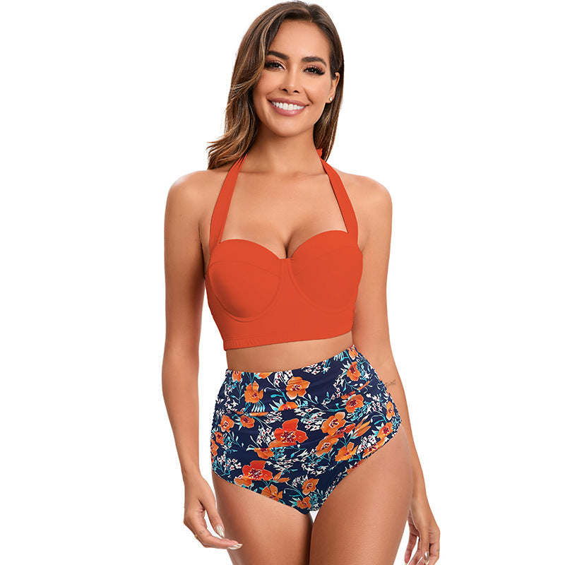 Ensemble de bikini taille haute à imprimé léopard Berg-Feldt pour femme