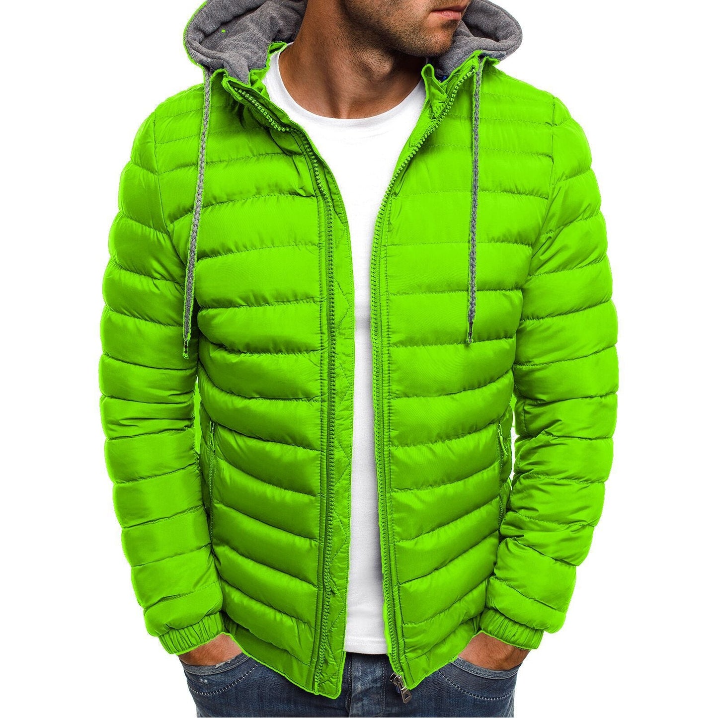 Doudoune de transition matelassée à capuche pour homme, au design sportif Berg-Feldt