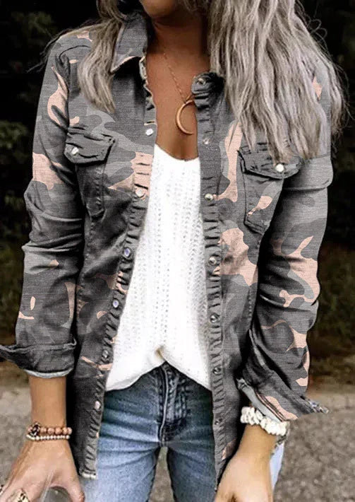 Elegante Raffa Jacke, mittellang