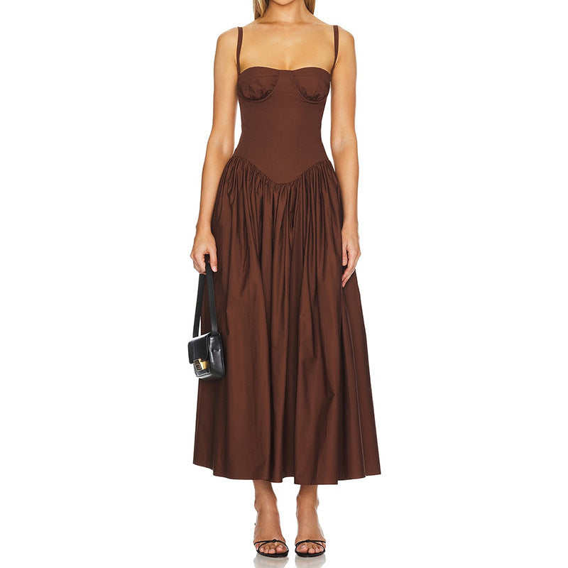 Robe longue Berg-Feldt pour femme avec corsage ajusté et jupe fluide