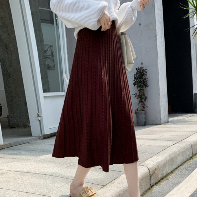 Damen Plissee-Rock aus weichem Material mit elastischem Bund Berg-Feldt