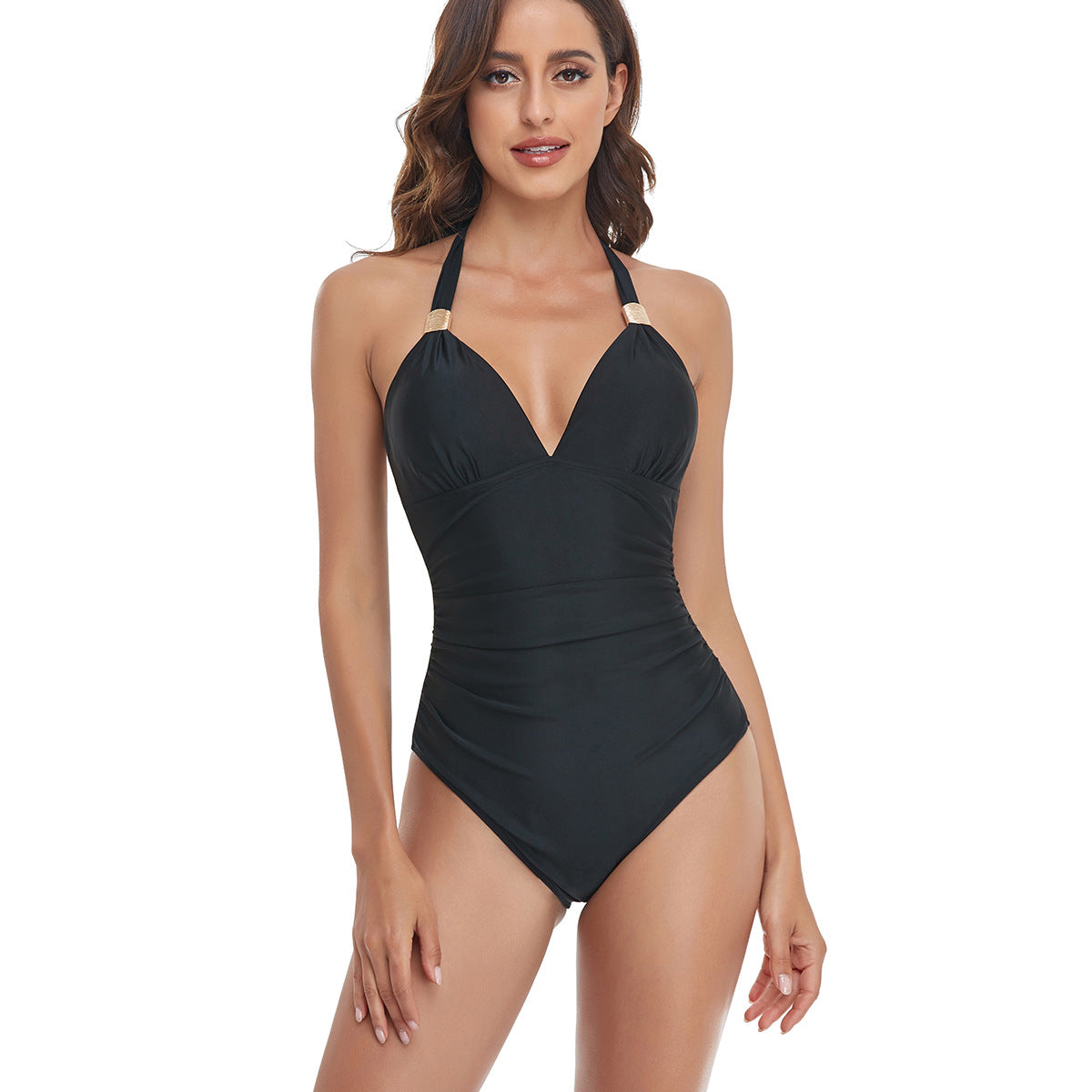 Maillot de bain femme berg-feldt, décolleté en V, imprimé léopard