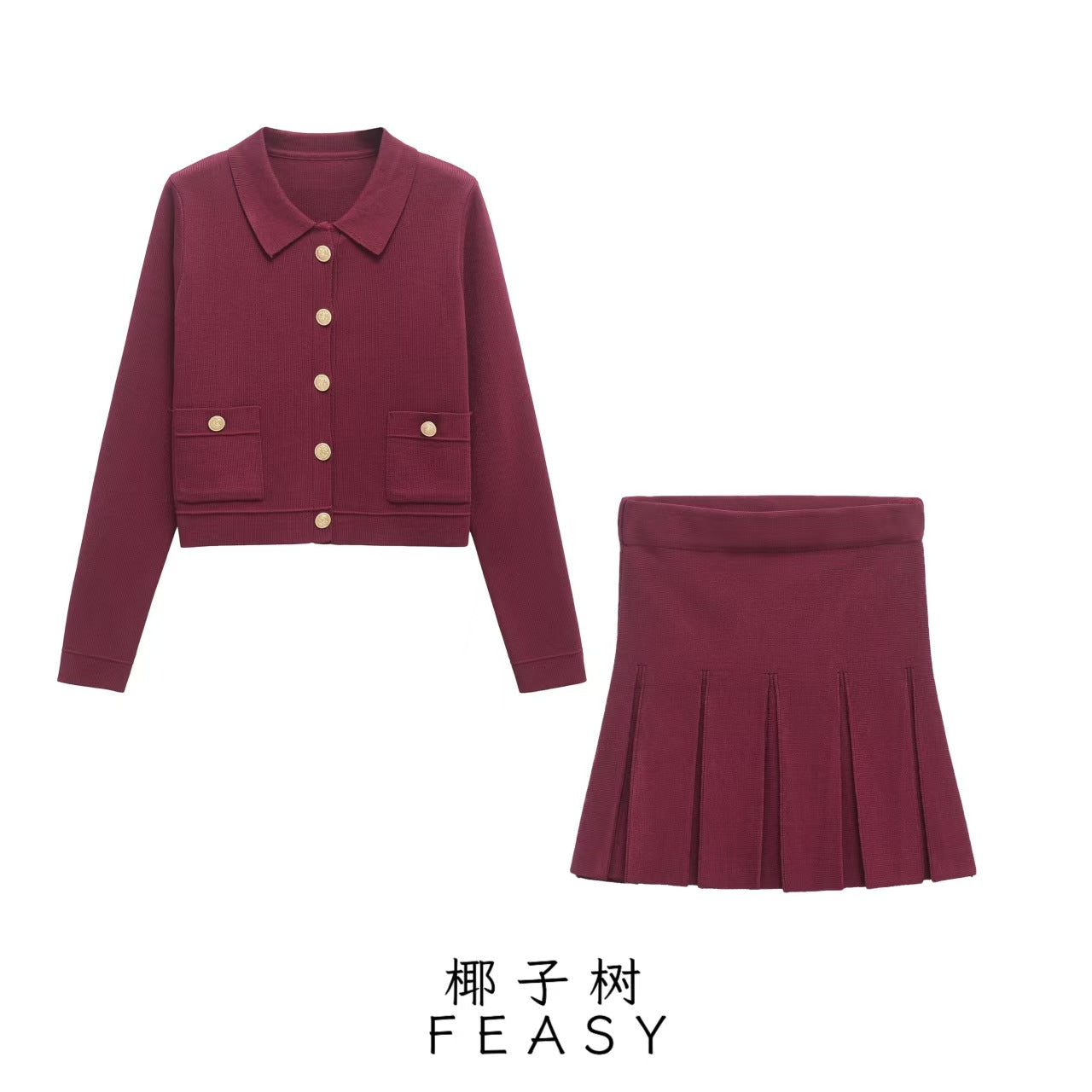 Mini-jupe plissée Berg-Feldt pour femme avec taille élastique