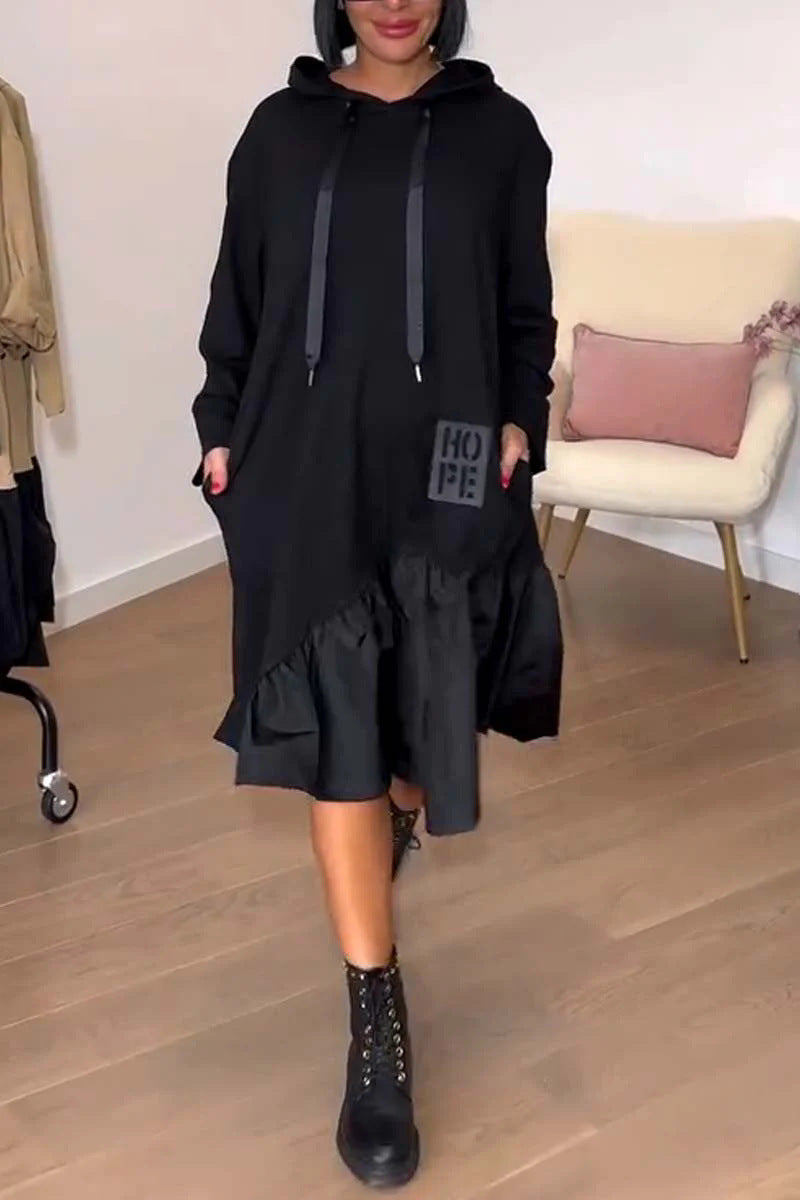 Robe à capuche froncée Berg-Feldt pour femmes