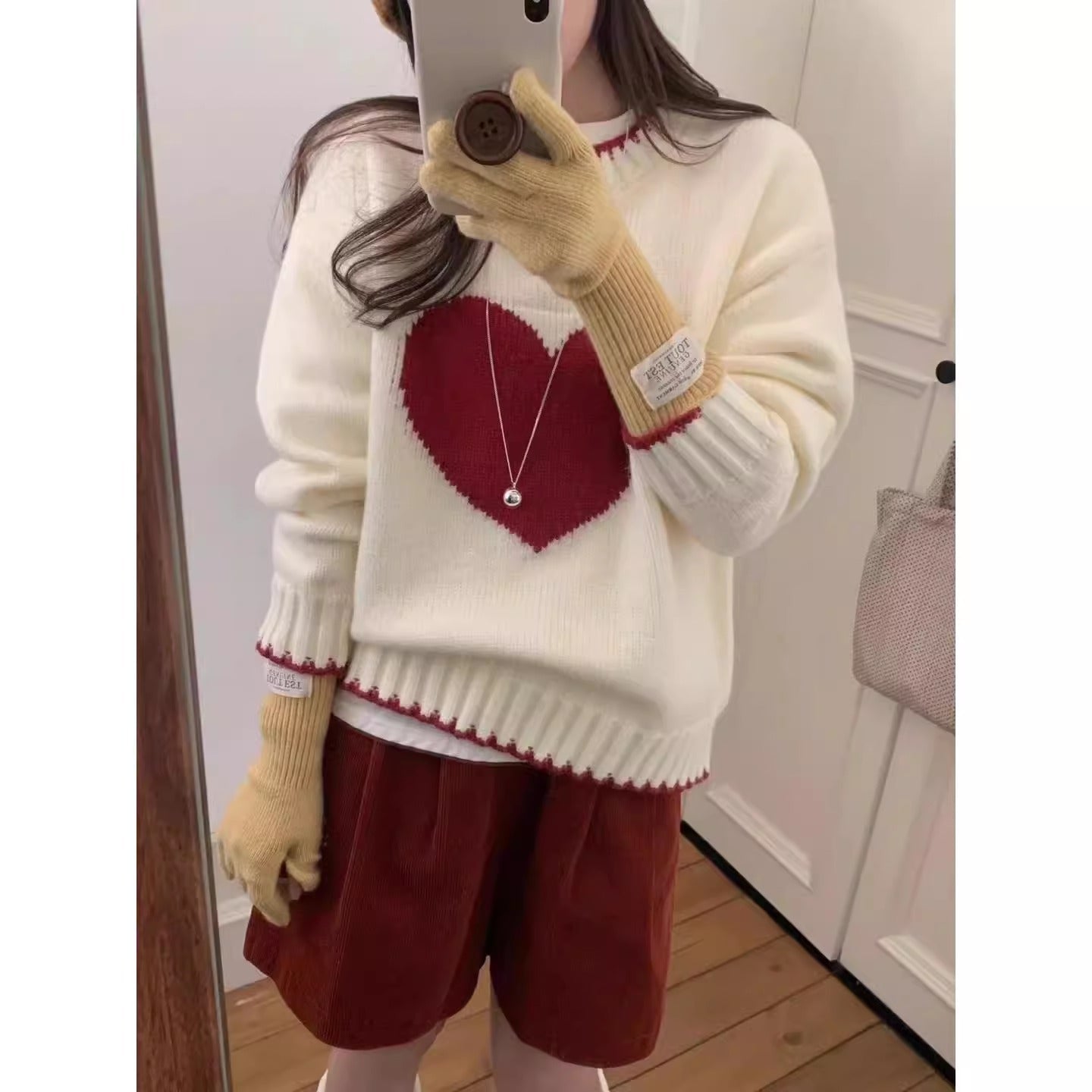 Pull tendance pour femme, motif cœur et coupe décontractée Berg-Feldt