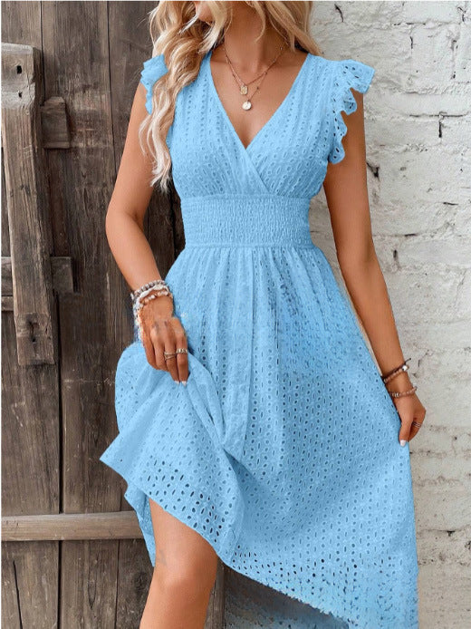 Sommerkleid für Damen mit hübscher Spitze und Rüschen von berg-feldt