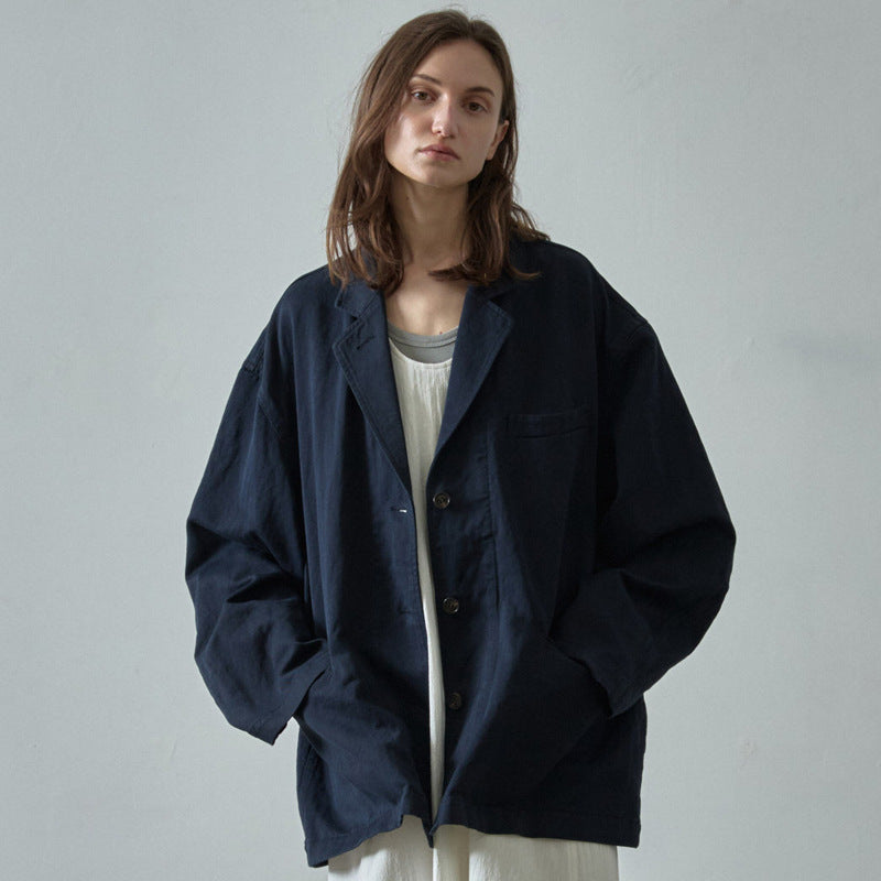Hochwertiger Baumwoll-Blazer für Damen, lässig und Oversized von berg-feldt