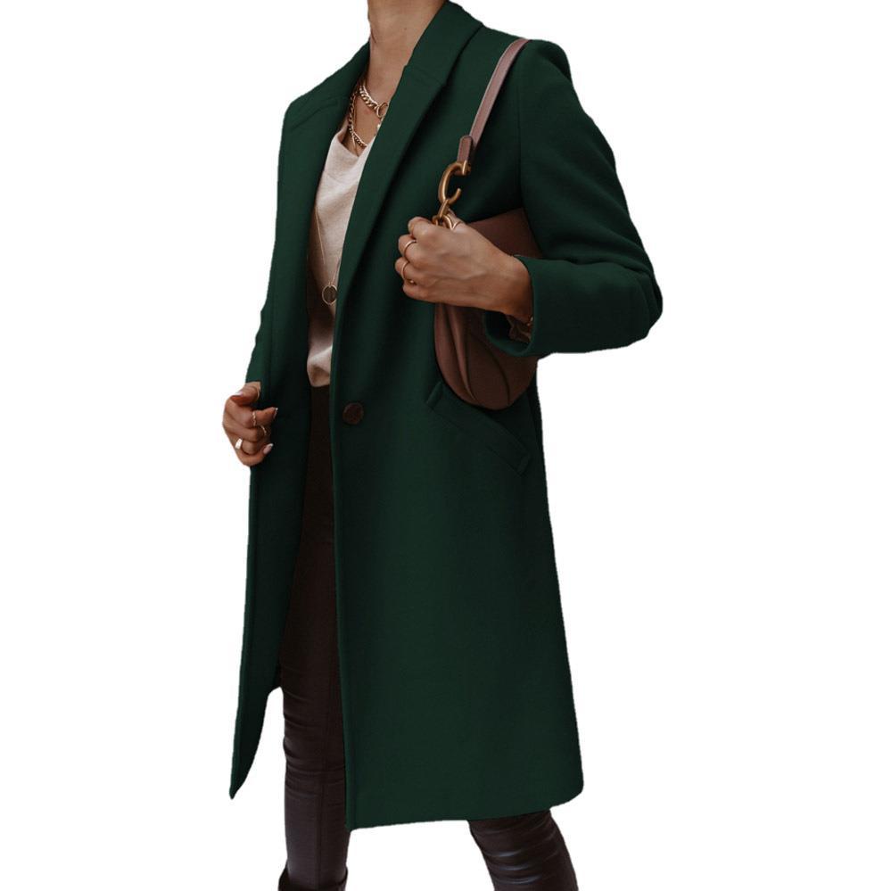 Manteau long élégant pour femme, coupe slim, avec poches profondes Berg-Feldt