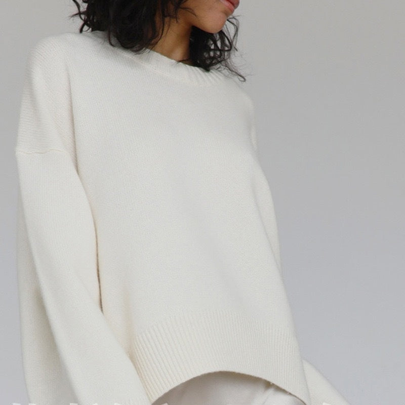 Damen Oversized Pullover mit feinem Strickmuster und breiten Bündchen Berg-Feldt