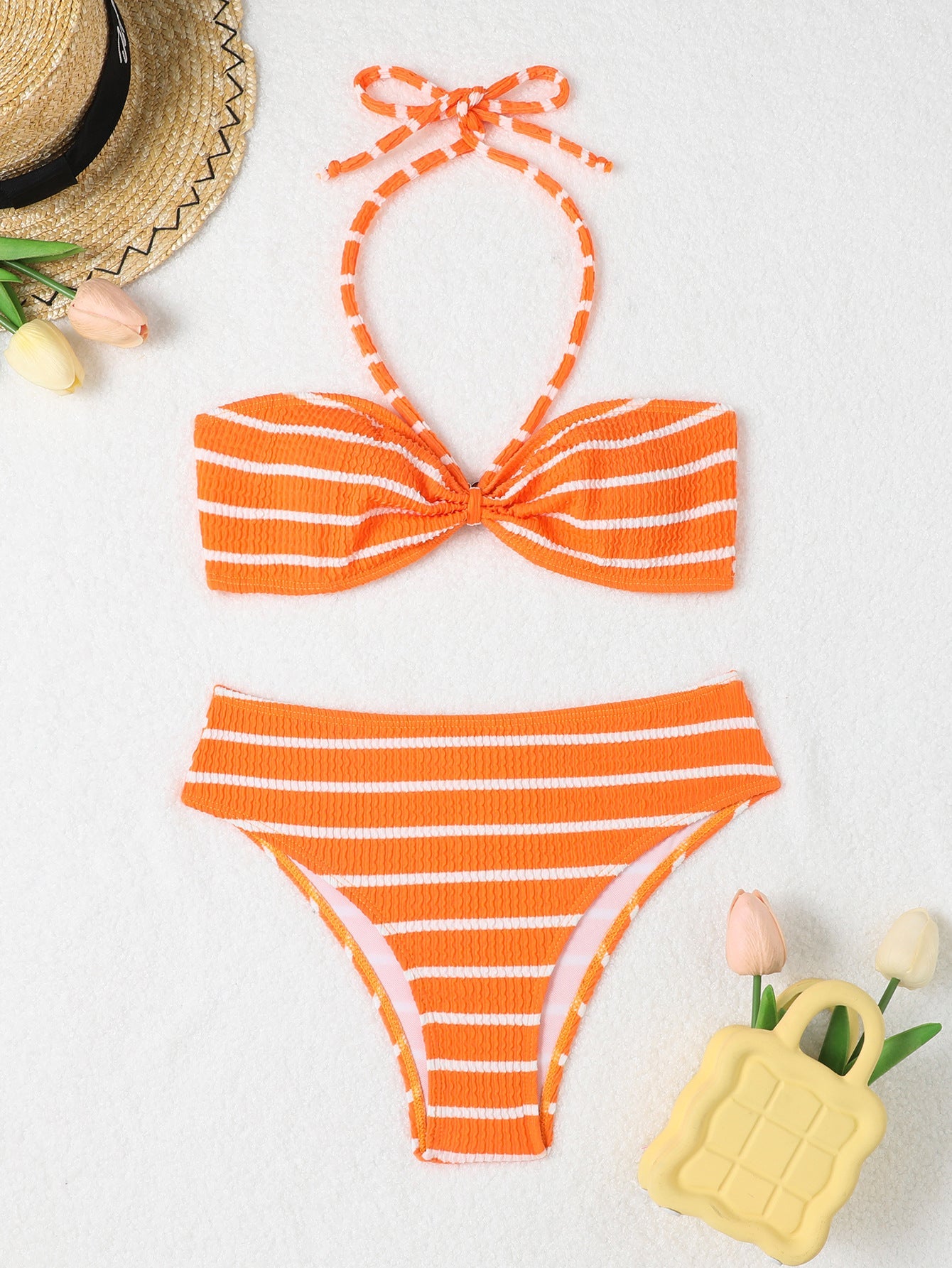 Ensemble bikini taille haute femme avec nœud tendance berg-feldt