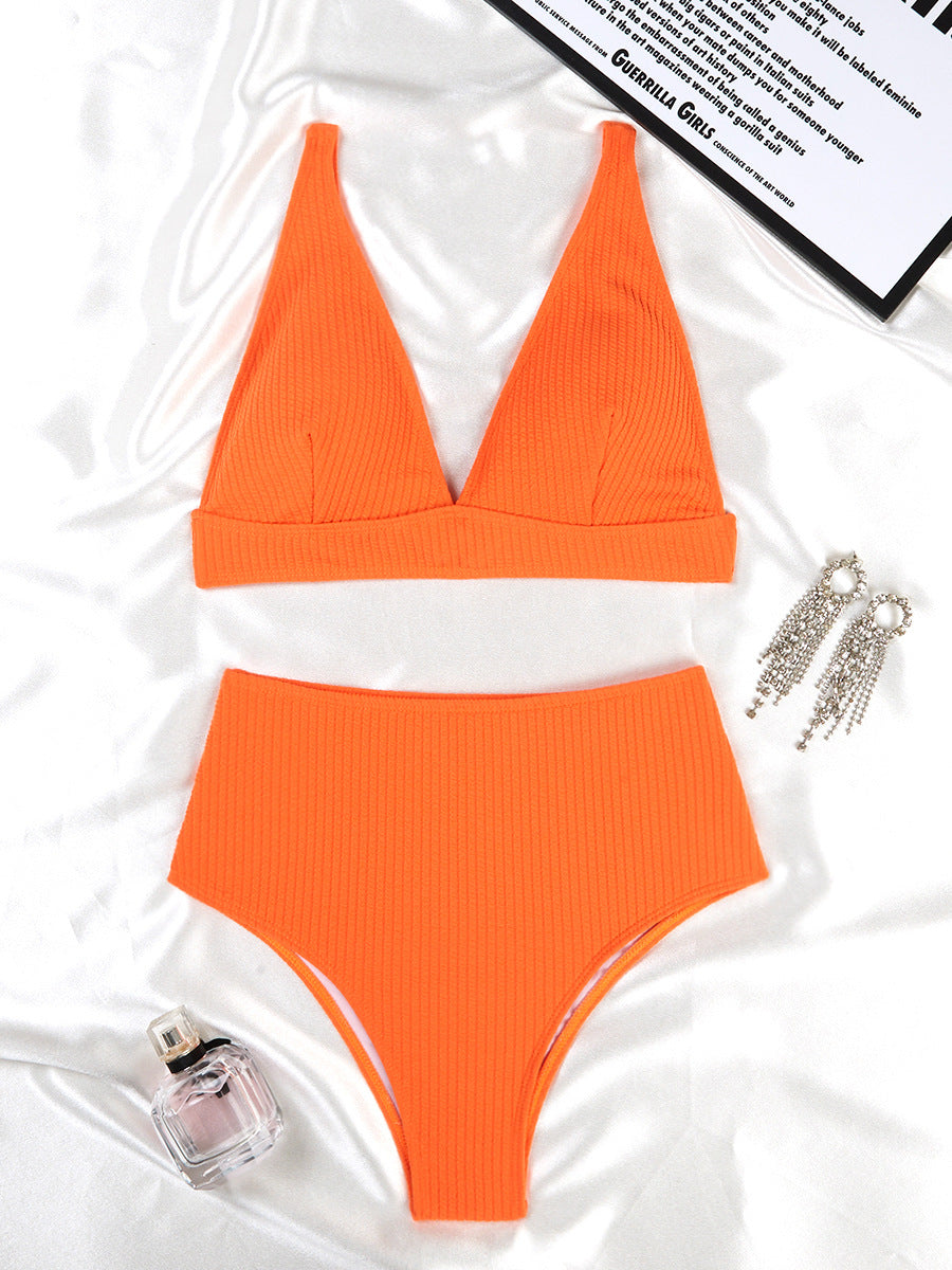 Berg-Feldt Ensemble Bikini Femme Taille Haute et Nervuré (Référence 1750313481)