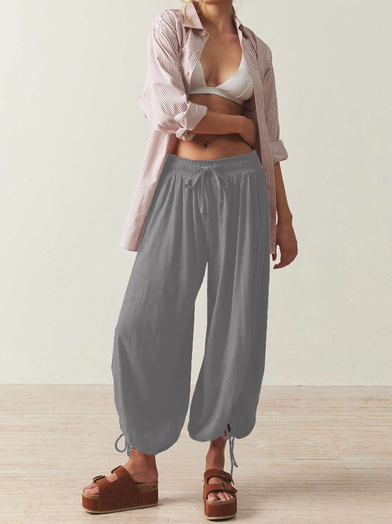Pantalon sarouel ample femme avec taille élastique et cordon de serrage Berg-Feldt