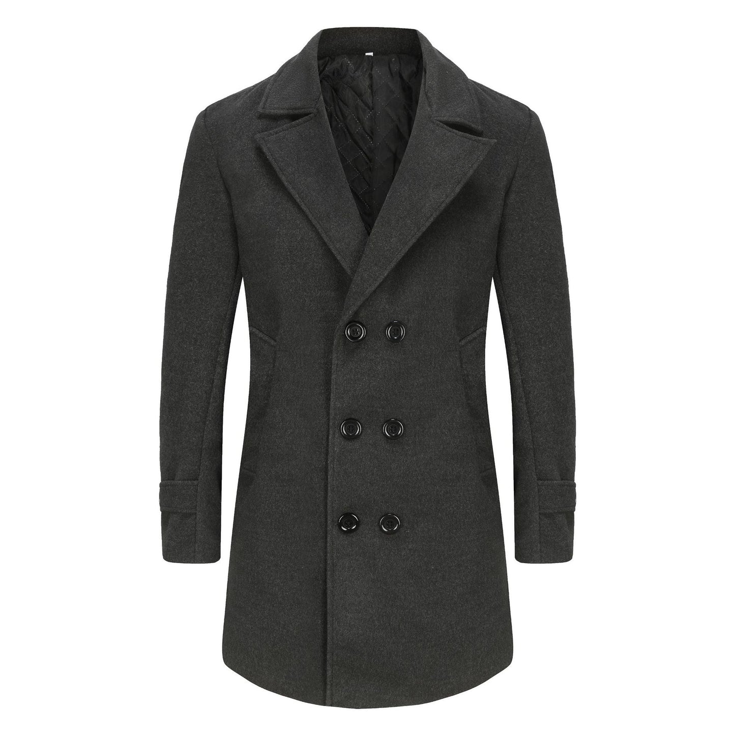 Herren stilvoller und eleganter Übercoat mit doppelter Knopfreihe Berg-Feldt