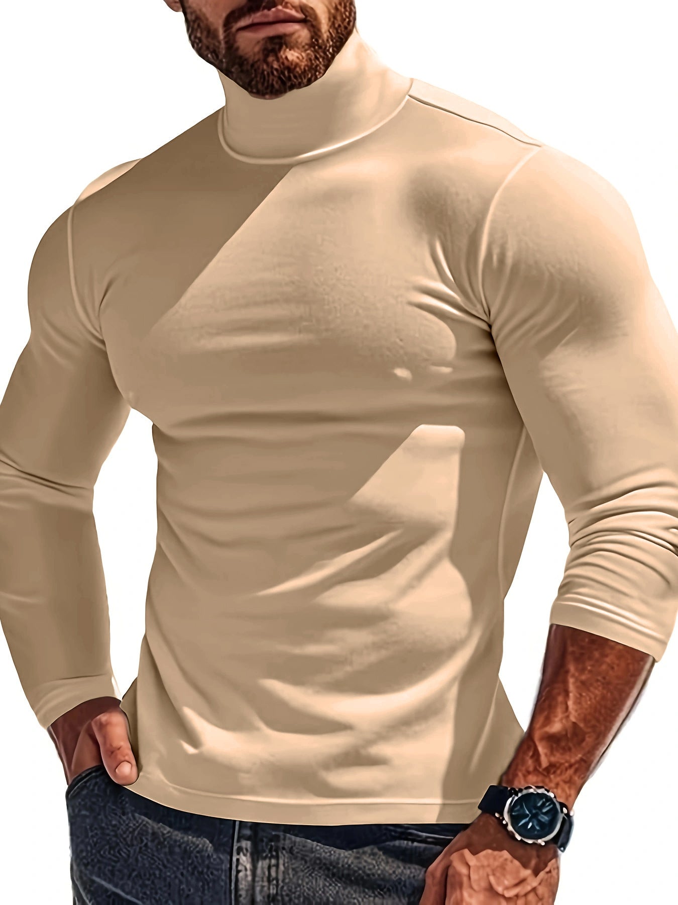 Herren Langärmliges Turtleneck Shirt mit atmungsaktivem Material Berg-Feldt