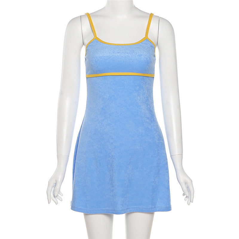 Robe décontractée Berg-Feldt pour femme en tissu éponge doux avec bretelles réglables