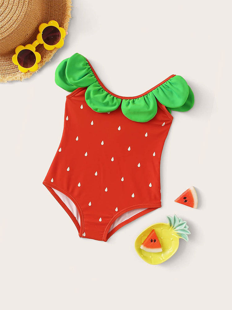 Maillot de bain pour femme Berg-Feldt à motif pastèque et volants
