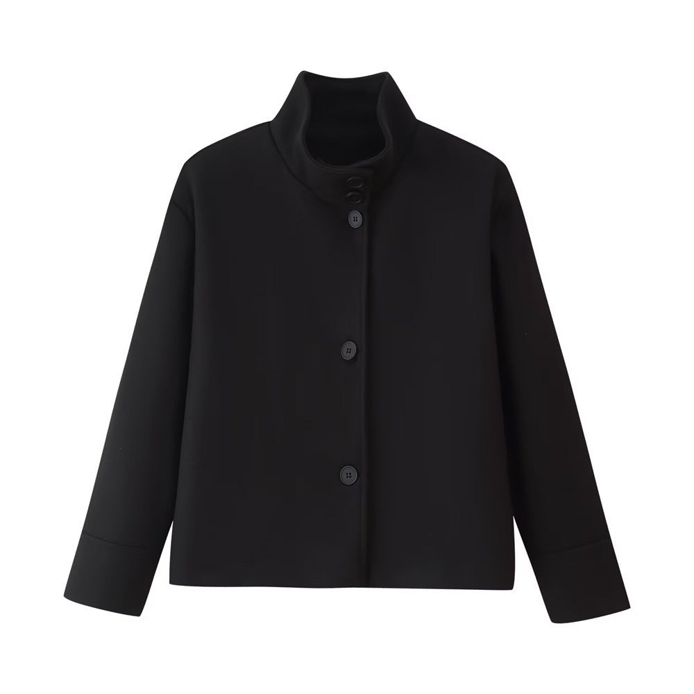 Damen Übergangsjacke mit modernem Reverskragen und eleganten Knopfdetails Berg-Feldt