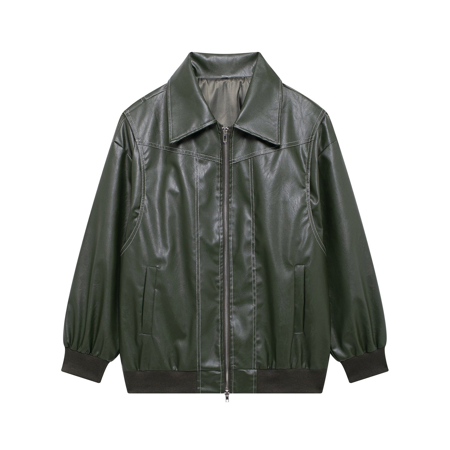 Blouson pour femme en similicuir coupe décontractée avec ourlet élastique Berg-Feldt