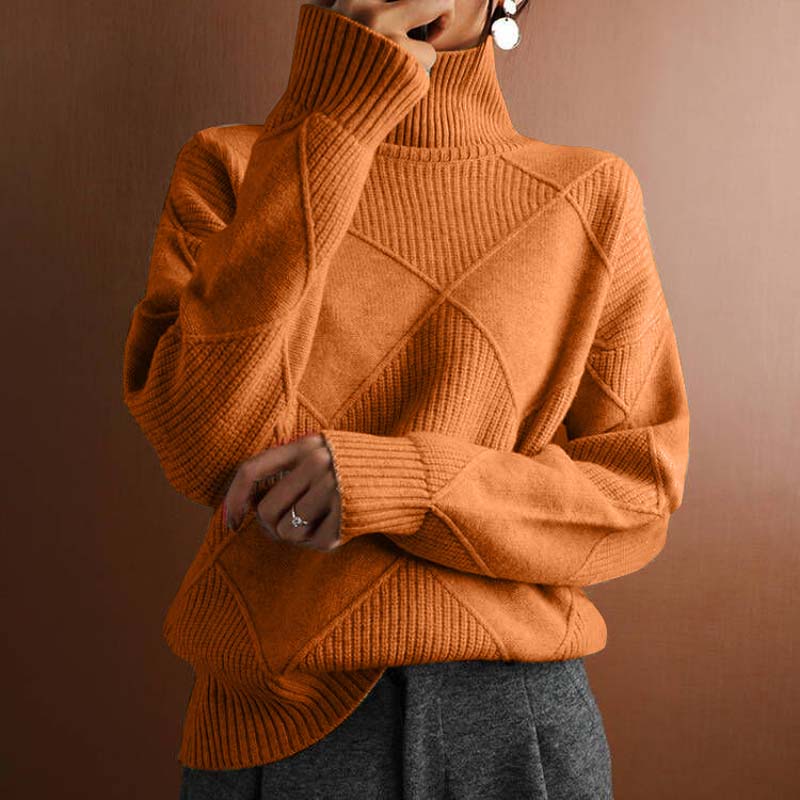 Berg-Feldt | Einfarbiger Klassischer Strickpullover Für Damen