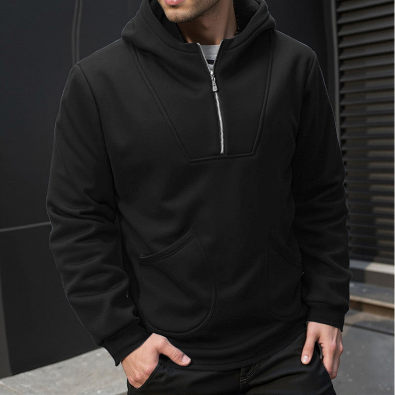 Herren-Kapuzenpullover innovativ designt mit praktischem Reißverschluss, Berg-Feldt