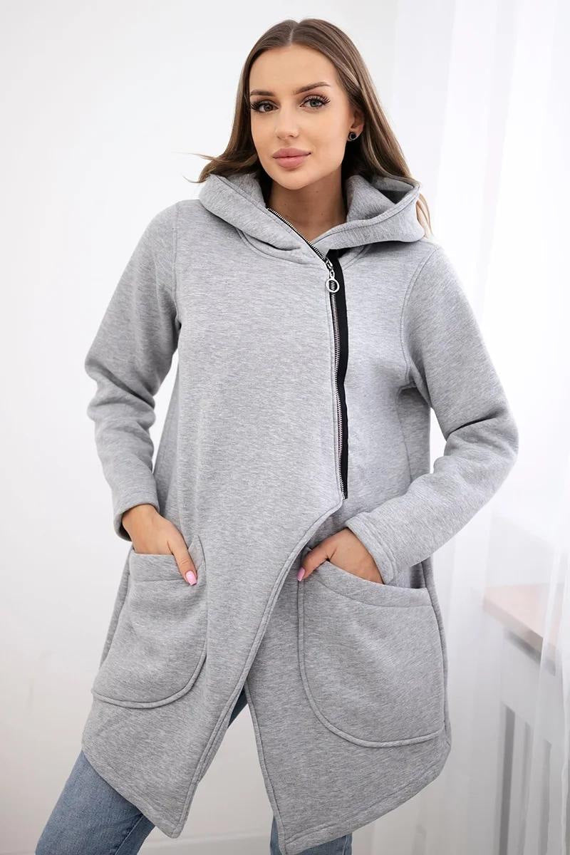 Berg-Feldt | Sweat à capuche zippé en polaire mi-longue