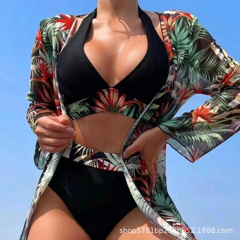 Bikiniset mit Blumen-Kimono von berg-feldt für Damen