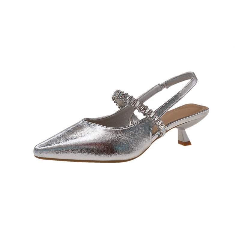 Damenschuhe Slingback Pumps mit Spitzzeh und Dekorriemen von berg-feldt