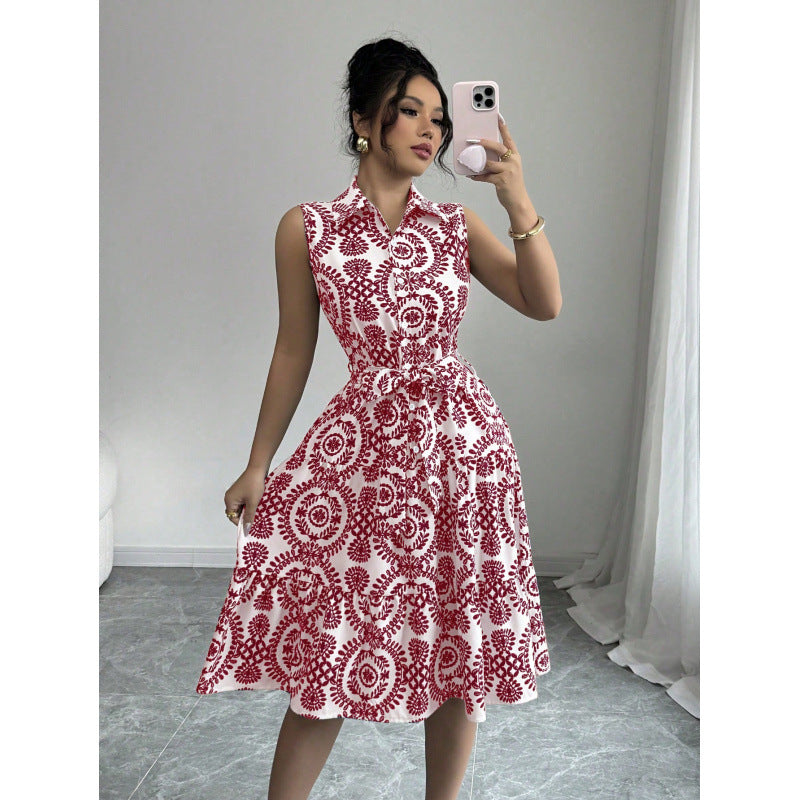 Robe courte femme boutonnée à motif floral berg-feldt