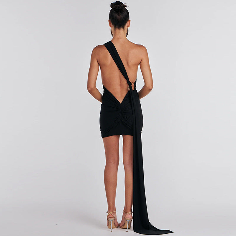 Robe portefeuille innovante pour femme, asymétrique, en matière agréable pour la peau de berg-feldt