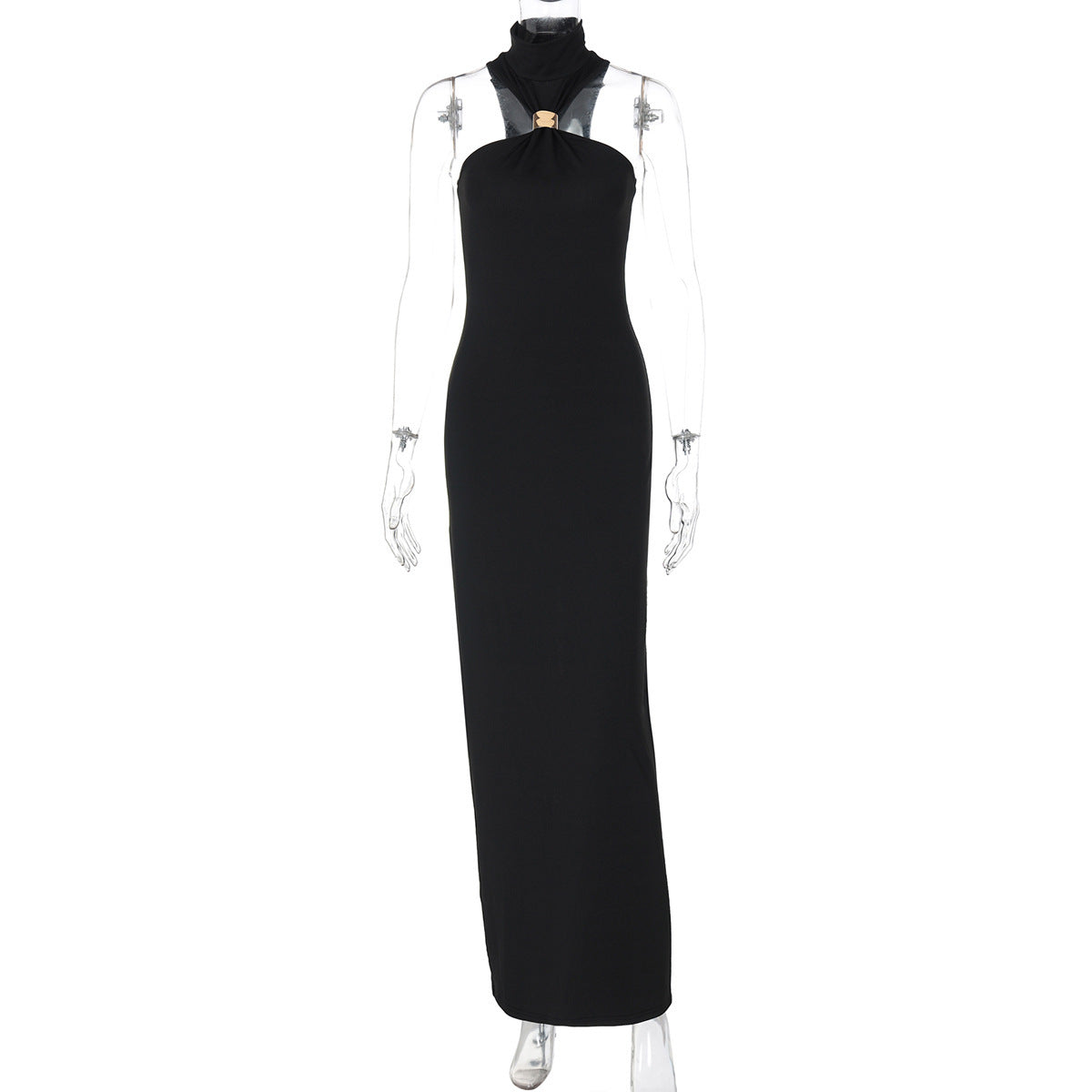Robe longue élégante pour femme avec bretelle asymétrique et col sophistiqué de berg-feldt