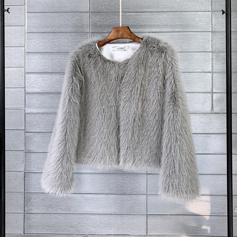 Veste courte moelleuse pour femme en fausse fourrure de haute qualité avec manches élégantes Berg-Feldt
