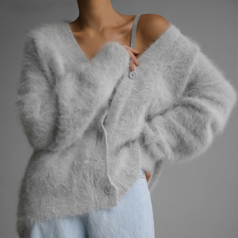 Gilet douillet en mohair pour femme Berg-Feldt