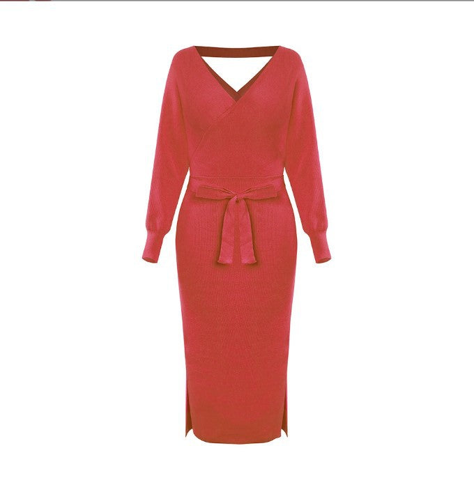 Robe pull pour femme avec effet portefeuille et fente latérale Berg-Feldt