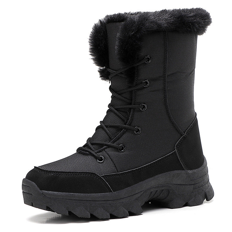 Bottes d'hiver fourrées pour femme avec semelle antidérapante et fausse fourrure tendance Berg-Feldt